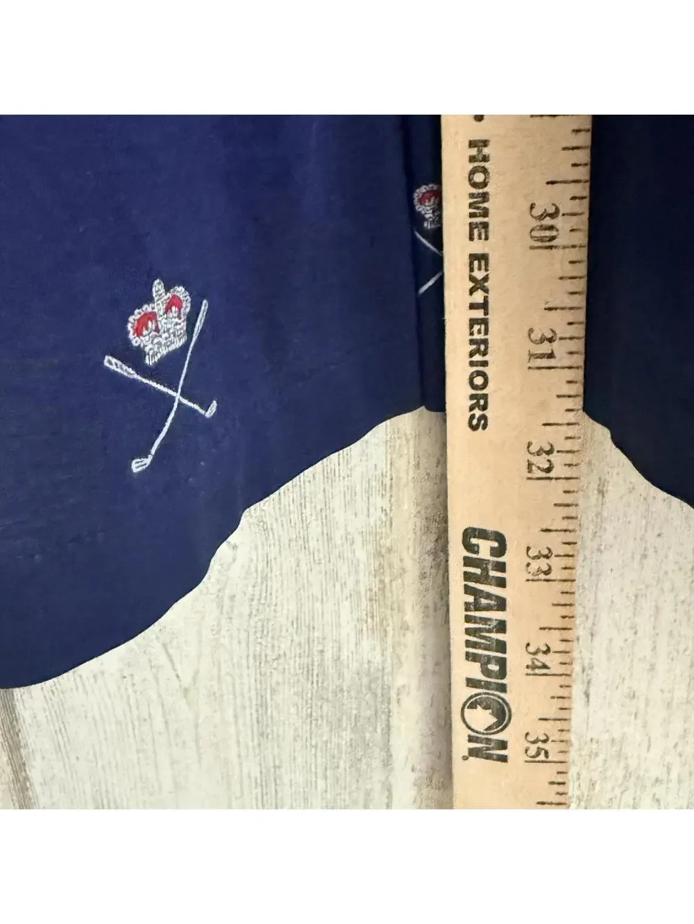 Vintage Polo Golf Ralph Lauren Men's Large Crown Clubs Shirt Missing Top Button